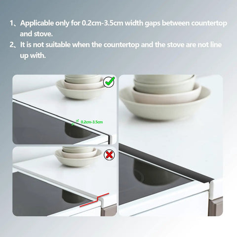Silicone Stove Gap Cover 2 Pack 25 Inch Heat Resistant Gap Filler Seals Spills Between Counter Stovetop Oven Washer Dryer Anti Static Non Slip Easy To Clean usage demonstration