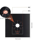 Gas Stove Burner Covers 8 Pack Nonstick Reusable Double Thickness 0.2mm Protective Liners For Stovetop 10.6 By 10.6 Inch BPA Free