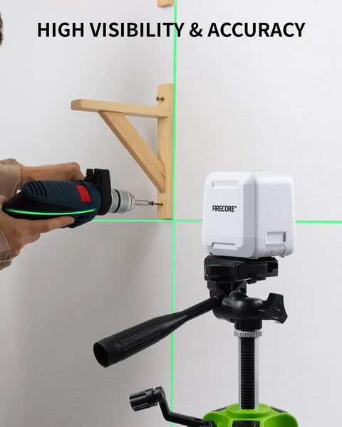 Self Leveling Laser Level With Tripod For Easy DIY Picture Hanging And Tile Installations Green Cross Line Laser For Home Renovation