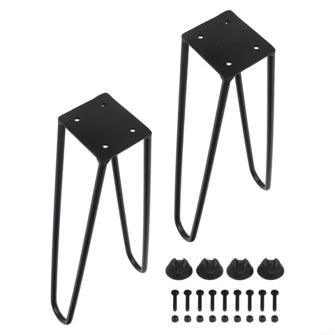 Beefy Foldable Iron Table Legs With Rubber Feet Industrial Modern DIY Desks And Coffee Tables 2 Pack 16 Inch Tall Heavy Duty Up To 300 Lb Easy