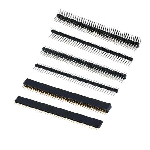 Assorted 122 Piece 2.54Mm Header Pins Kit With 52 Short Female Pins, 50 Long Female Pins, 12 Double Row, And 8 Male Pins for Arduino DIY