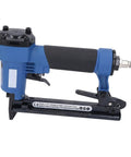 No Fuss 22 Gauge Pneumatic Brad Nailer For Smooth Furniture Refurbishing And Cabinet Setup Featuring Ergonomic Handle and Jam Free Trigger Design.