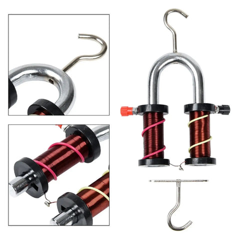 Electromagnet Learning Kit For Middle School Students, principle demonstration apparatus, heavy-duty metal coils close-up