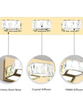 Dimmable Three Light Vanity Lights For Bathroom Over Mirror 22 Inch Modern LED Wall Sconces 15W 6000K Gold Finish Detail