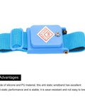 Two Pack Anti Static Wrist Strap ESD Antistatic Bracelet With Adjustable Cord For Computer Electronics Repair in blue