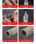Dual Function Pipe Threading Tool For PVC PPR MPP Pipes, Alloy Steel Internal External Thread Cutter, Drill Ready, No Fuss, 63mm And 65mm Sizes For Quick Plumbing Repairs And Leak Free Joints, threading PVC pipe