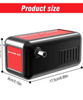 Top Rated 7500mAh Self-Priming Oil Change Pump Compatible With EAFC 140W For Cars And Trucks No Power Cords Needed For Quick Fluid Extraction, side view with dimensions.
