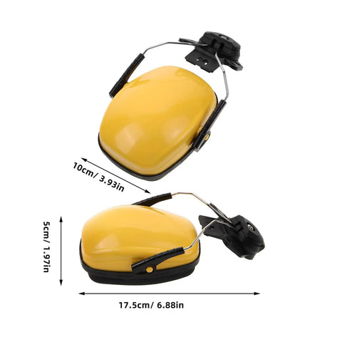Heavy Duty Hard Hat Earmuffs With Hella Thick Sponge Cushions For Kickass Noise Reduction And Reliable Hearing Protection On Any Big Construction Jobsite Today