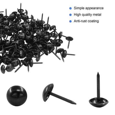 Top Shelf Black Upholstery Tacks For Furniture Repair Heavy Duty Metal Thumb Tacks Rust Resistant Matte Finish Rock Solid Design For Diy Woodworking set of black metal thumb tacks