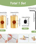 Locking Lapel Pin Backs Set With 30 Pcs Golden Brass Clips 30 Screws And Wrench For Jewelry Making Badges And Accessories