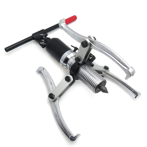 Heavy Duty 5 Ton 3 Jaw Hydraulic Gear Puller With 360 Degree Flexibility showing jaws and rotating head