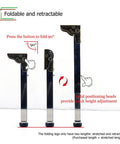 Built Tough Hassle Free Stainless Steel Folding Table Legs For Dining Desk And Bar Rig With Smooth Telescopic Adjustments and Rock Steady Grip for Any DIY Build, showing adjustable folding legs.