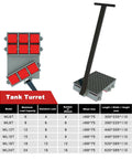 Rock Solid Heavy Duty Equipment Dolly With Multi Directional Roller Skates For Seamless Industrial Machinery Hauling with 4-16 wheel options.