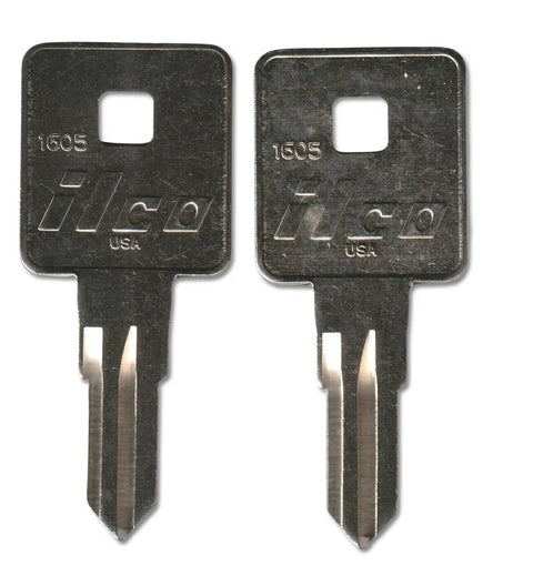 Two Code Cut Replacement Keys For 1605 Blank Keyway, Ready To Fix Toolbox Or Tool Cabinet Locks, Includes A Pair