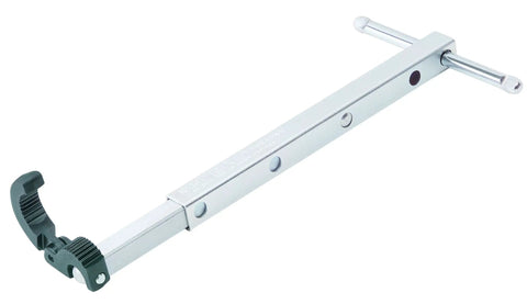 Telescoping Basin Wrench With One Hand Ratcheting Jaws Adjustable 10 To 17 Inch Reach For Tight Spaces Forged Alloy Steel Tips
