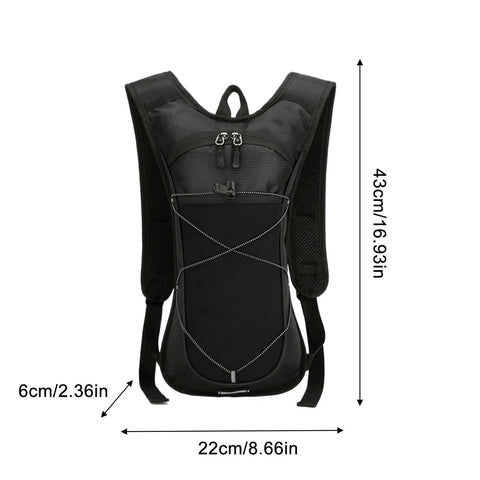 Hydration Backpack for Hiking and Trail Adventures Lightweight Water Pack with Reflective Strips and Adjustable Nylon Reservoir