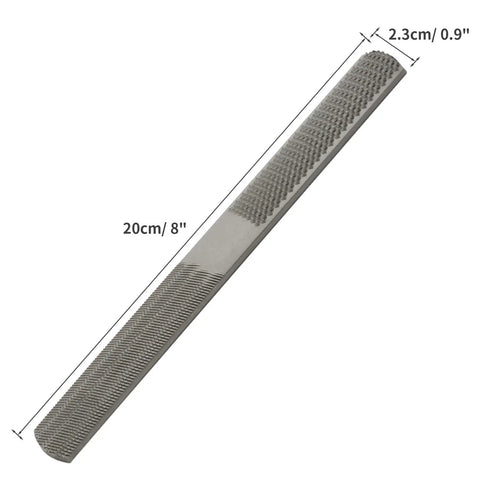 Workhorse 4 In 1 Wood Rasp File 8 Inch Straight Shooting Shaping Tool Built For Home Crews Fast Milling flat side view