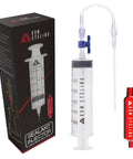 Tubeless Sealant Injector Syringe And Presta Valve Core Removal Tool For Stans No Tubes And Other Sealants package and components