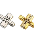 4 Pack Cross Barrel Invisible Hinges With Concealed Bearings in silver and gold finishes, clean modern look