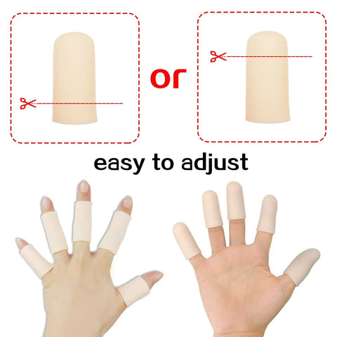 Soft Gel Finger Cots 14 Pack Finger Protector Sleeves For Trigger Finger Hand Eczema Cracking Arthritis Pain Relief use