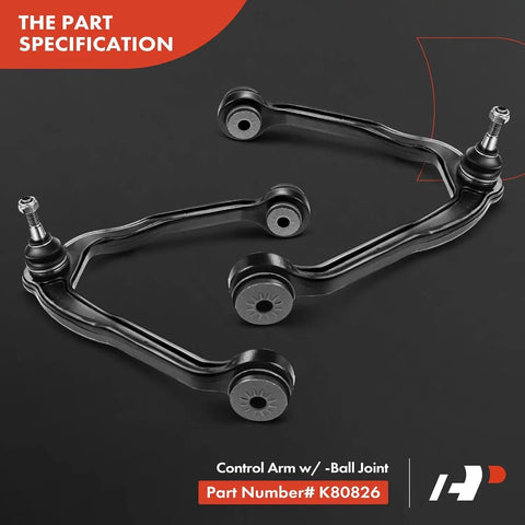 13 Piece Front Upper Control Arm Sway Bar Link And Lower Ball Joint Kit For Chevy Silverado 1500 1999-2006 Tahoe 2000-2006 Avalanche 2002-2006 Suburban 2000-2006 GMC Sierra 1500 Yukon 2000-2006 4WD And AWD, black steel control arms