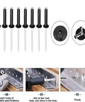 500 Piece Aluminum Blind Rivets With Large Flange Head Black Steel Finish Heavy Duty Vibration Resistant Fasteners For Quick Metal And Wood Bonding Works With Manual Or Pneumatic Riveters, M2.4x6 mm