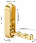Space Saving Folding Wall Coat Hooks With Screws Pretty Sleek Copper Finish Heavy Duty Concealed Design dimensions 73mm x 23mm