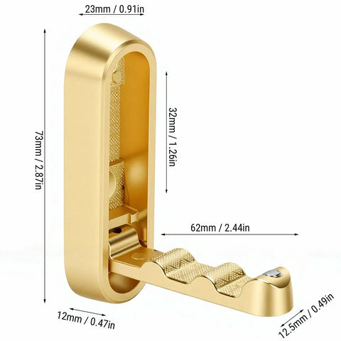 Space Saving Folding Wall Coat Hooks With Screws Pretty Sleek Copper Finish Heavy Duty Concealed Design dimensions 73mm x 23mm