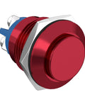 16mm 5/8 Inch Momentary Push Button Switch 1NO SPST Waterproof Aluminum Shell Red for 250V AC 5A or 36V DC 2A Circuits