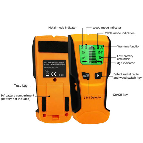 No Sweat 3 In 1 Stud Finder Wall Scanner With Big Lcd Readout And Loud Alerts Zips Past Drywall To Snag Wood Joists Buried Metal Hot Voltage Wires Fast Foolproof Ace Gear For Every Weekend Builder Or Renovation Hustler