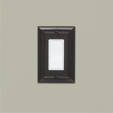 Oil Rubbed Bronze Single Gang Wall Plate For Light Switch And Outlet, Durable Zinc Alloy Construction, classic finish