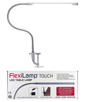 FlexiLamp Touch LED Nail Salon Table Lamp With Removable Clamp And Flexible Arm Three Brightness Levels 300 Lumens Eye Friendly Anti Glare