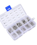 Headless Grub Screws Set With Hex Socket Stainless Steel M8 And M5 Kit, Flat Point, High Vibration Resistance And Loosening Resistance, Industrial Grade Fasteners, 200 Pieces For M8 And M5 Applications in storage case