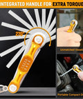 Top Tier 14-Piece Folding Hex Key Set With Metric And Torx Bits, Heavy Duty CR-V Steel Tools For Bike Repair And Hard Core Mechanics Jobs That Never Bend Or Strip And Built Tough For The Garage. Folding hex key set with 270° handle and metric sizes visible