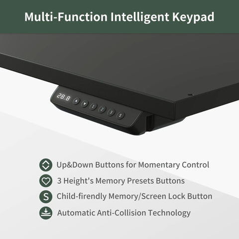 Slick Electric Sit Stand Desk With 3 Integrated Drawers Gives Your Home Office An Ace Upgrade featuring intelligent keypad and height controls.
