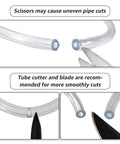 10 Ft Beer Line Vinyl Tubing 3/16 ID 7/16 OD Keg Line Replacement Kit cutting demonstration with scissors and blade