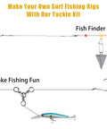 Fish Finder Rig and customized rig from 136 Piece Saltwater Tackle Kit For Surf Fishing With Lures And Rigs Hooks Leaders Swivels Sinker Weights Beads Snaps And More All In One Ocean Fishing Gear