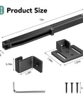 Soft Close Barn Door Hardware Kit With Silent Damper Stops For Flat Track Sliding Doors, prevents slamming and slows closure, set details