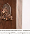 Slick Wall Mounted Coat Rack With Nifty Key Organizer Hook For Bathroom Entryway Closet Top Tier Heavy Duty embossed lion detail
