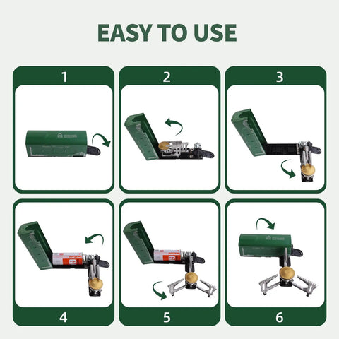 Step-by-step guide to assembling Portable Butane Gas Camping Stove With 7500 BTU Output Ultra Compact Folding Design With Carry Bag
