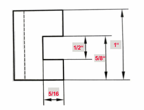 Diagram showing dimensions for 7 Piece Wedge Type Quick Change Tool Post Set for Mini Lathe Up To 9 Inches OXA Tool Post