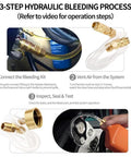 Hydraulic Steering Bleed Kit For Seastar Systems With Quick Connect Leak Proof Cap And Brass Fittings in use on boat