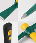 Close-up details of 15 Inch Pick Mattock Hoe With Forged Adze Head And Plastic Coated Fiberglass Handle One And A Half Pound Beast Weeding Tool