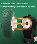 Two Pack 12V RS550 Beefed Up Torque Gearbox Motors for Kids Ride On Cars SUVs UTVs ATVs showing wheel compatibility