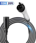 Heavy Duty J1772 EV Charging Extension Cord 21 Feet Of Sweet Reach 32 Amp Plug And Play Cable with black flexible wire.