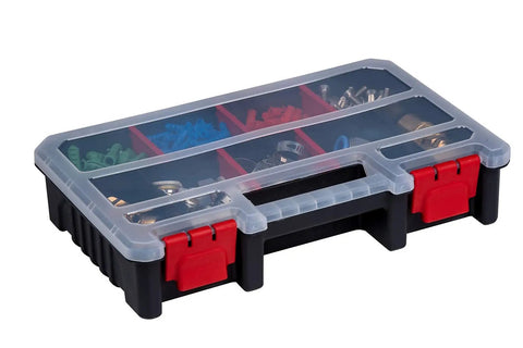 Three Piece Organizer Set With Removable Dividers One Medium And Two Mini Hardware Boxes For Screws Bolts Beads Tackle And Craft Supplies