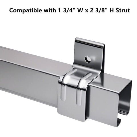 Heavy Duty Box Rail Hanger Bracket For Exterior Barn Doors Durable Wall Mount Bracket Compatible With Most Standard Barn Door Rail Systems Silver Finish 4 Pack For Secure Flexible Installation close-up