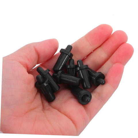 Hand holding 24 Pieces Cabinet Door Repair Dampers Kit For Quiet Close And Easy Install No Hassle Durable Plastic Dampers