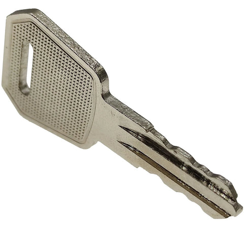 Close-up of a key from the 20 Piece Switch Key Set 1115 500016 00 Replacement Keys For Electric Pallet Jacks And Forklifts E30 EZ30 EP JX1 JX2