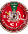 50 Pack 100 PSI UL Rated Stainless Steel Water Fire Extinguisher Gauge with red dial for pressure reading and safety checks.